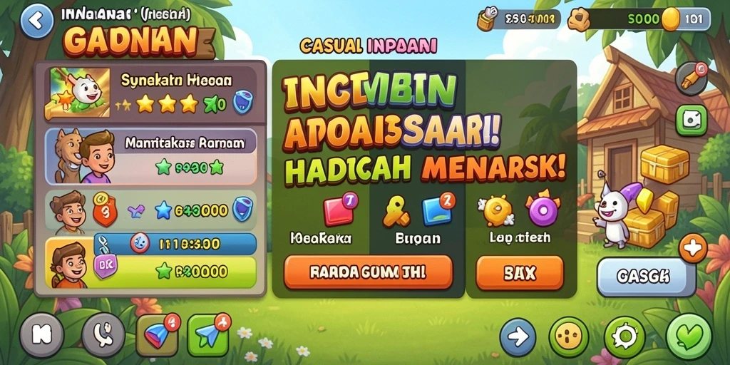 Mode permainan yang beragam dan seru.